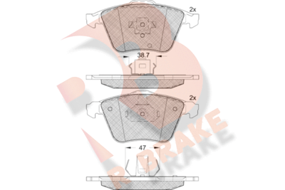 RB1652 R BRAKE Комплект тормозных колодок, дисковый тормоз