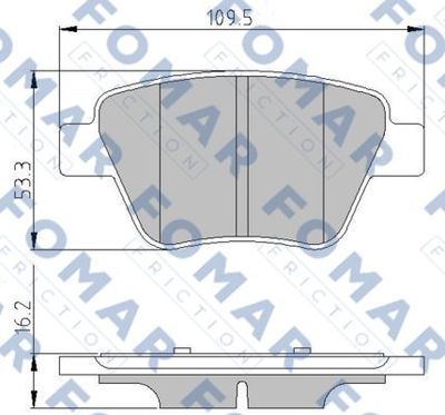 FO691581 FOMAR Friction Комплект тормозных колодок, дисковый тормоз