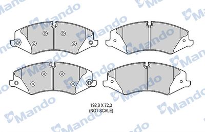 MBF015607 MANDO Комплект тормозных колодок, дисковый тормоз