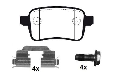 RA11050K1 RAICAM Комплект тормозных колодок, дисковый тормоз