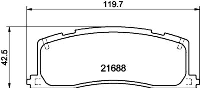 8DB355027181 HELLA Комплект тормозных колодок, дисковый тормоз