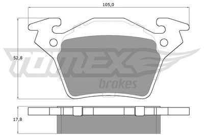 TX1289 TOMEX Brakes Комплект тормозных колодок, дисковый тормоз