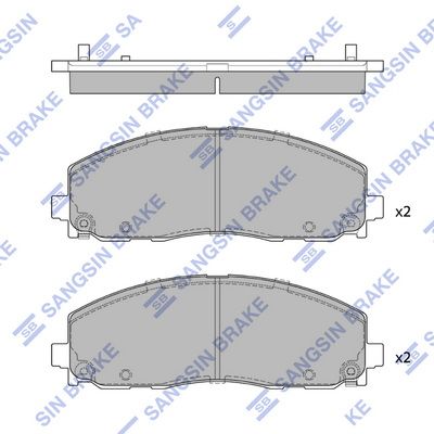 SP4323 Hi-Q Комплект тормозных колодок, дисковый тормоз