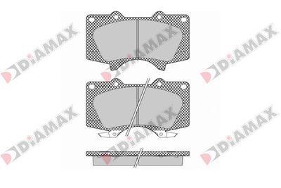 N09573 DIAMAX Комплект тормозных колодок, дисковый тормоз