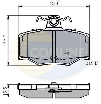 CBP0878 COMLINE Комплект тормозных колодок, дисковый тормоз