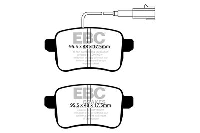 DPX2079 EBC Brakes Комплект тормозных колодок, дисковый тормоз