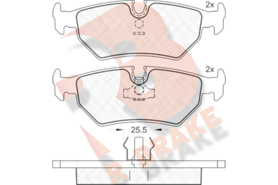 RB1214 R BRAKE Комплект тормозных колодок, дисковый тормоз