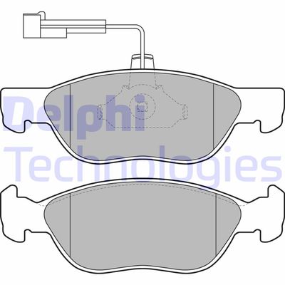 LP1586 DELPHI Комплект тормозных колодок, дисковый тормоз