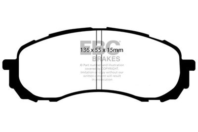 DP1492 EBC Brakes Комплект тормозных колодок, дисковый тормоз