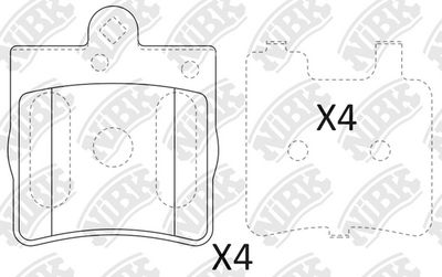 PN0310 NiBK Комплект тормозных колодок, дисковый тормоз