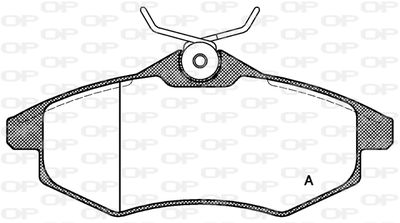 BPA088100 OPEN PARTS Комплект тормозных колодок, дисковый тормоз