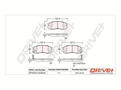 DP1010100015 Dr!ve+ Комплект тормозных колодок, дисковый тормоз