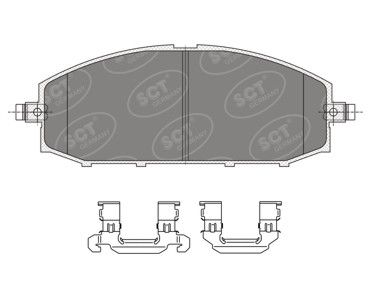 SP332PR SCT - MANNOL Комплект тормозных колодок, дисковый тормоз