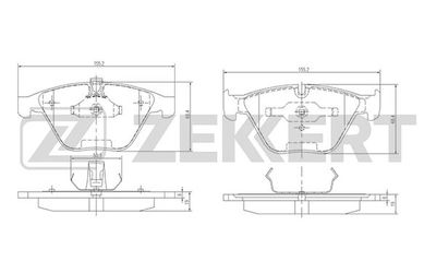 BS1163 ZEKKERT Комплект тормозных колодок, дисковый тормоз