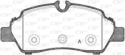 BPA160500 OPEN PARTS Комплект тормозных колодок, дисковый тормоз