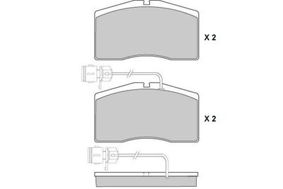 121160 E.T.F. Комплект тормозных колодок, дисковый тормоз