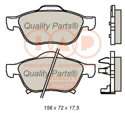 70417181 IAP QUALITY PARTS Комплект тормозных колодок, дисковый тормоз