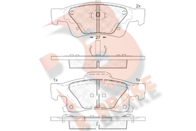 RB1989 R BRAKE Комплект тормозных колодок, дисковый тормоз