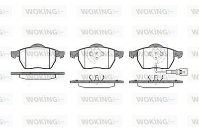 P290341 WOKING Комплект тормозных колодок, дисковый тормоз