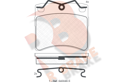 RB0895 R BRAKE Комплект тормозных колодок, дисковый тормоз