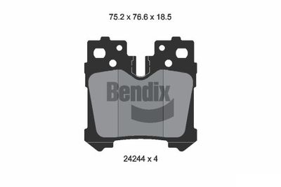 BPD2111 BENDIX Braking Комплект тормозных колодок, дисковый тормоз