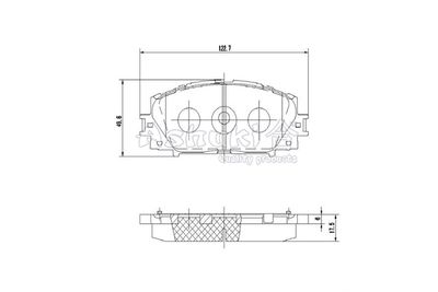 T11276 ASHUKI by Palidium Комплект тормозных колодок, дисковый тормоз