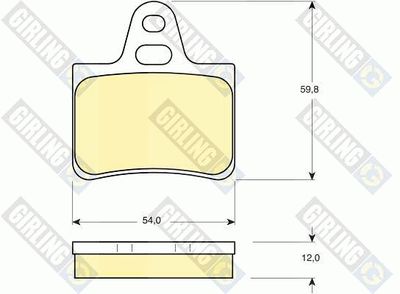 6101469 GIRLING Комплект тормозных колодок, дисковый тормоз