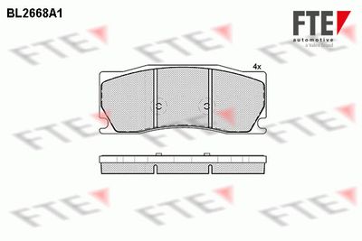 BL2668A1 FTE Комплект тормозных колодок, дисковый тормоз