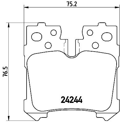 P83076 BREMBO Комплект тормозных колодок, дисковый тормоз