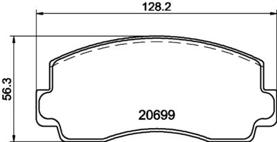 8DB355029821 HELLA PAGID Комплект тормозных колодок, дисковый тормоз