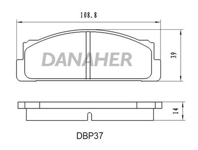 DBP37 DANAHER Комплект тормозных колодок, дисковый тормоз