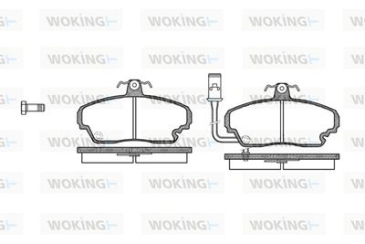 P352301 WOKING Комплект тормозных колодок, дисковый тормоз