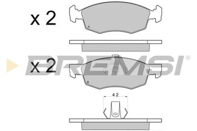 BP2951 BREMSI Комплект тормозных колодок, дисковый тормоз