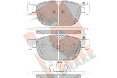 RB2272 R BRAKE Комплект тормозных колодок, дисковый тормоз