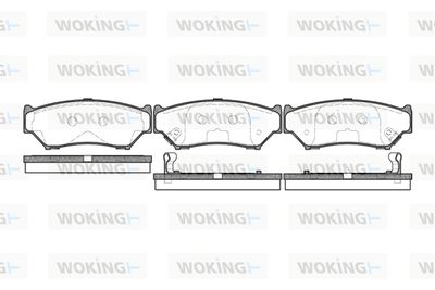 P289312 WOKING Комплект тормозных колодок, дисковый тормоз