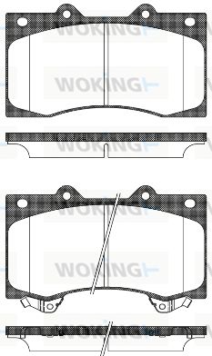 P1406302 WOKING Комплект тормозных колодок, дисковый тормоз