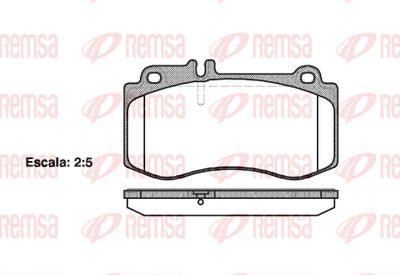 140600 REMSA Комплект тормозных колодок, дисковый тормоз