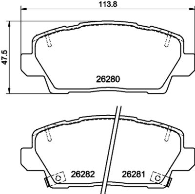 8DB355040841 HELLA PAGID Комплект тормозных колодок, дисковый тормоз