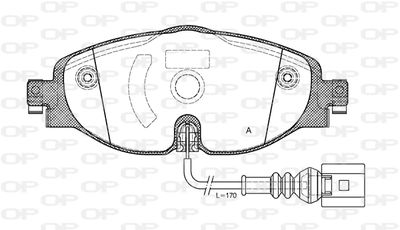 BPA151501 OPEN PARTS Комплект тормозных колодок, дисковый тормоз