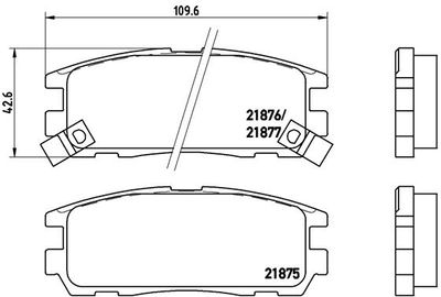 P59021 BREMBO Комплект тормозных колодок, дисковый тормоз