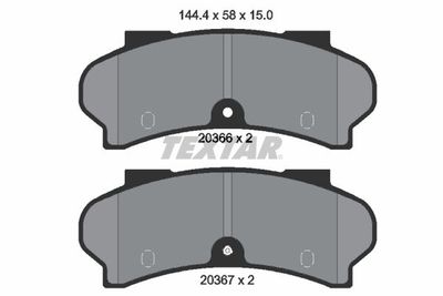 2036602 TEXTAR Комплект тормозных колодок, дисковый тормоз