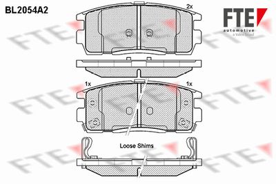 BL2054A2 FTE Комплект тормозных колодок, дисковый тормоз