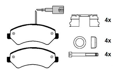 RA08863K1 RAICAM Комплект тормозных колодок, дисковый тормоз