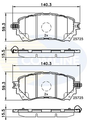 CBP32237 COMLINE Комплект тормозных колодок, дисковый тормоз