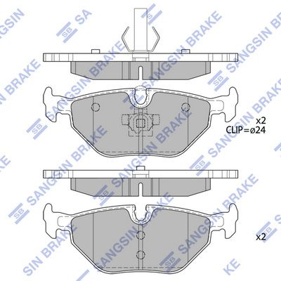 SP2109R Hi-Q Комплект тормозных колодок, дисковый тормоз