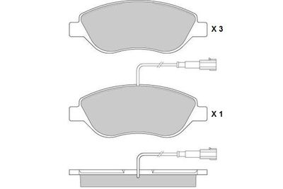 120944 E.T.F. Комплект тормозных колодок, дисковый тормоз
