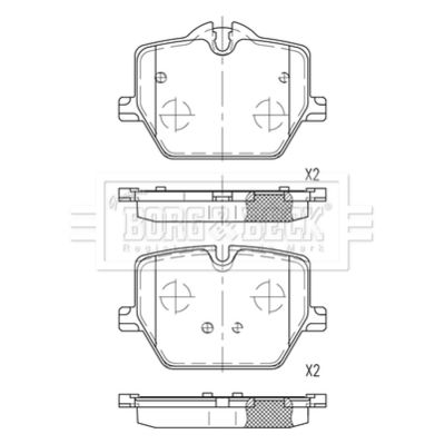 BBP2856 BORG & BECK Комплект тормозных колодок, дисковый тормоз