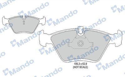 MBF015406 MANDO Комплект тормозных колодок, дисковый тормоз