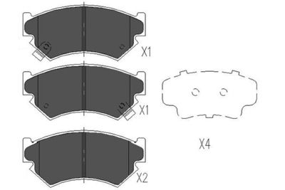 KBP8011 KAVO PARTS Комплект тормозных колодок, дисковый тормоз