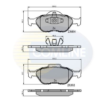 CBP0891 COMLINE Комплект тормозных колодок, дисковый тормоз